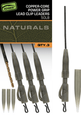 Fox Edges Naturals Copper - Core Power Grip Lead Clip Leaders - dé KarperCentrale